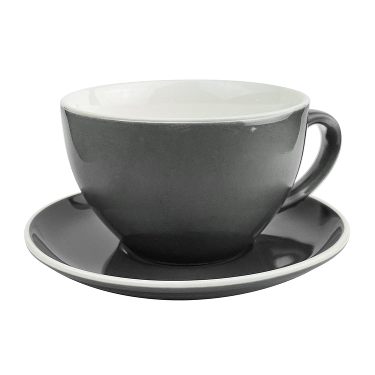 Cup & Saucer 280ml Grey Porcelain Trudeau