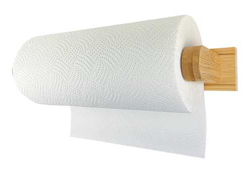 Kitchen Towel Holder 250x110x60mm Wall Mounted Bamboo