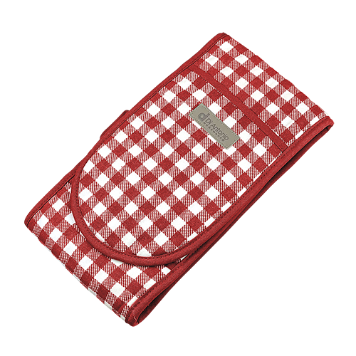 Double Oven Glove 880x180mm Red Check