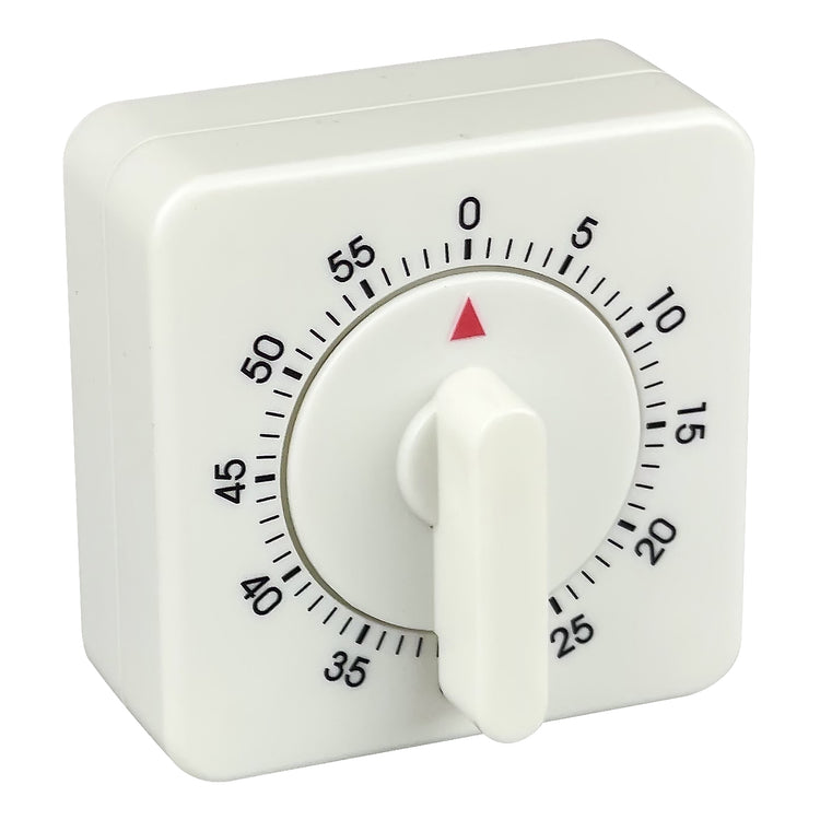 Timer Novelty Analogue 68x50mm White