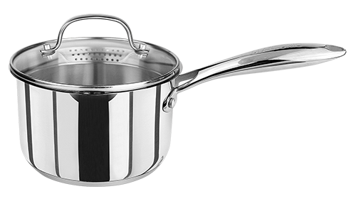 Saucepan 160mm with Draining Lid Stainless Steel Cucinare