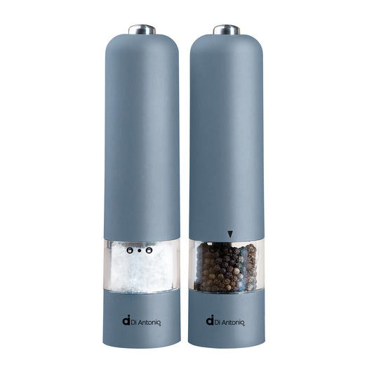 Salt & Pepper Mill Set 2 Pce Celestial Blue (8 x AA Batteries Included)