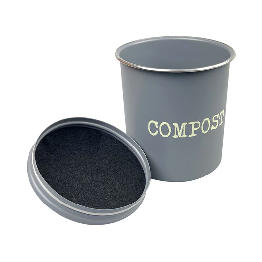 Compost Bin Bench Top 135x150mm with Filters Brenton Grey