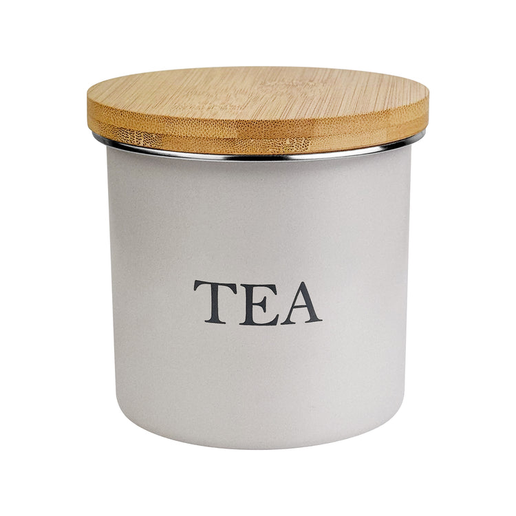 Storage Jar Tea Round 700ml with Bamboo Lid Birchwood