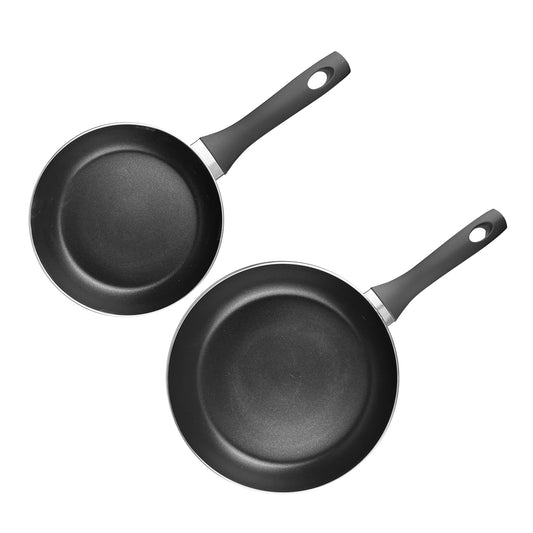 Frypan Set 2 Pce 220mm 280mm Aluminium Valore Essentials
