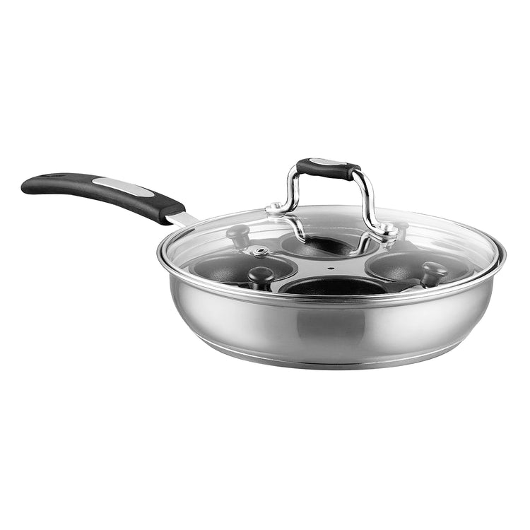 Egg Poacher 200mm Stainless Steel with Non Stick Inserts