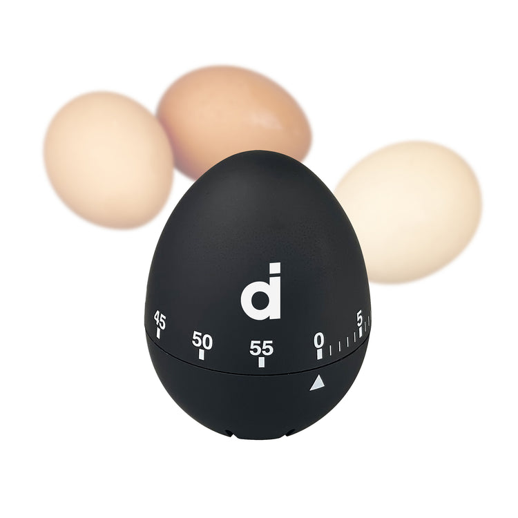 Timer Novelty Egg Shape 75x60mm Black