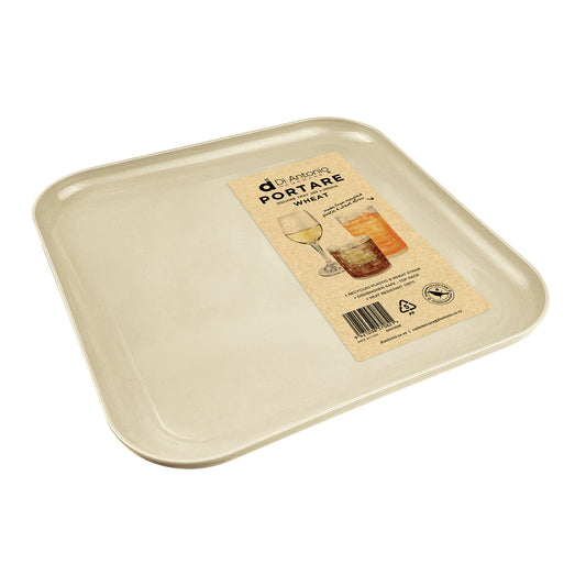 Tray Square 290mm Plastic & Wheat Straw Wheat Portare
