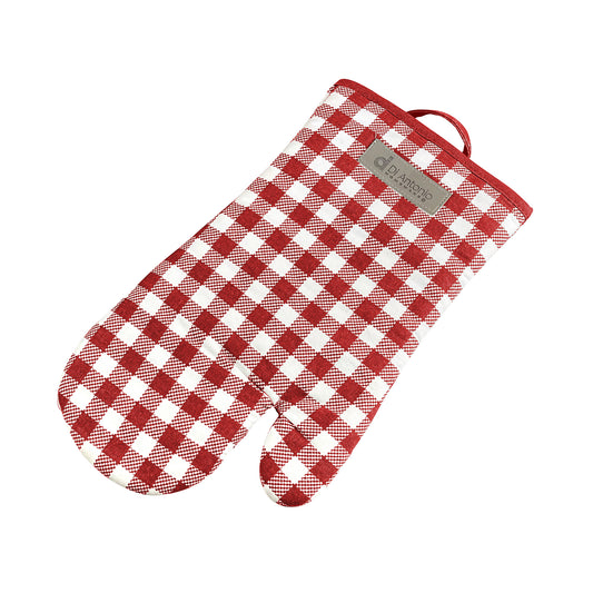 Oven Glove 300x150mm Red Check
