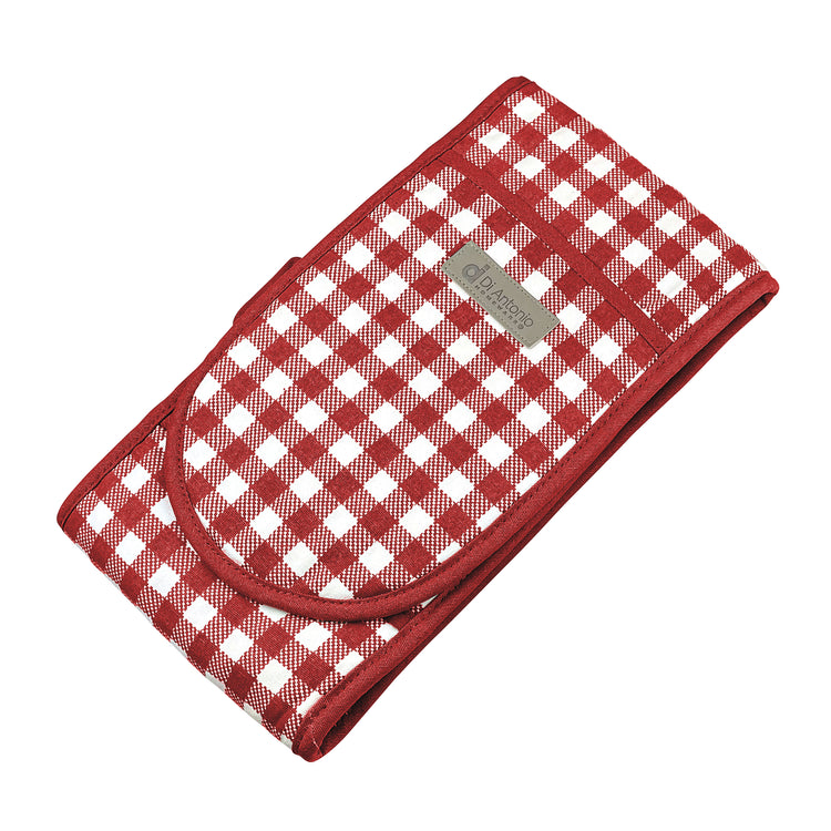 Double Oven Glove 880x180mm Red Check