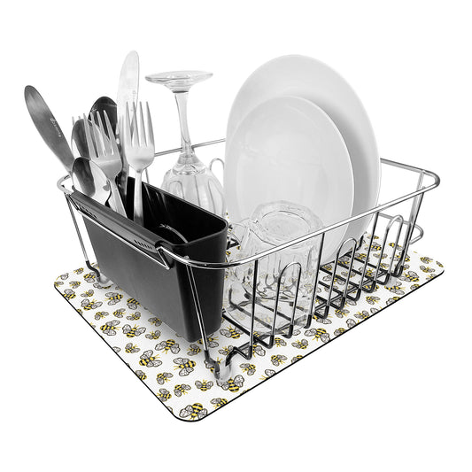 Dish Mat Quick Dry 510x380mm Bees