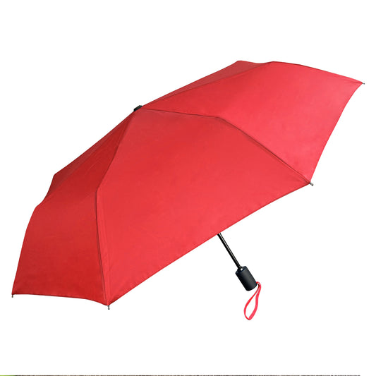 Umbrella Auto Open Red Including a Metal Frame Fibreglass Ribs and a Bag