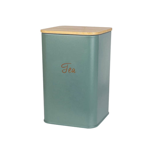 Storage Jar Tea 140x95mm Square Sage Green