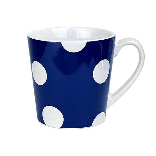 Mug 330ml Polkadot Blue Stoneware