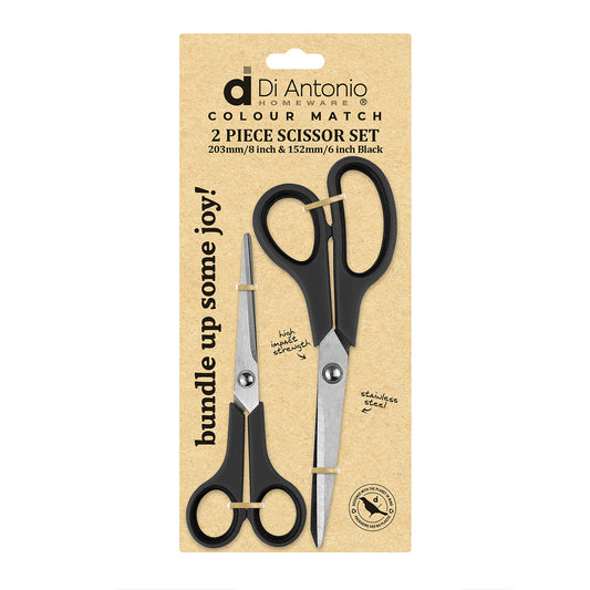 Scissor Set 2pc 203mm (8") & 152mm (6") S/S Black