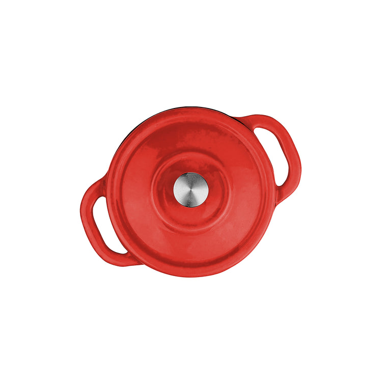 Casserole - Mini 100mm Cast Iron Enamel Red 300ml