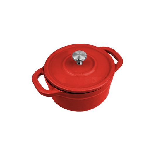 Casserole - Mini 100mm Cast Iron Enamel Red 300ml