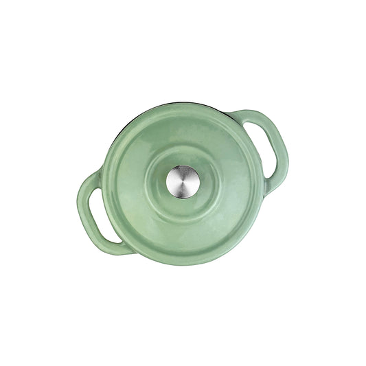 Casserole - Mini 100mm Cast Iron Enamel Sage Green 300ml