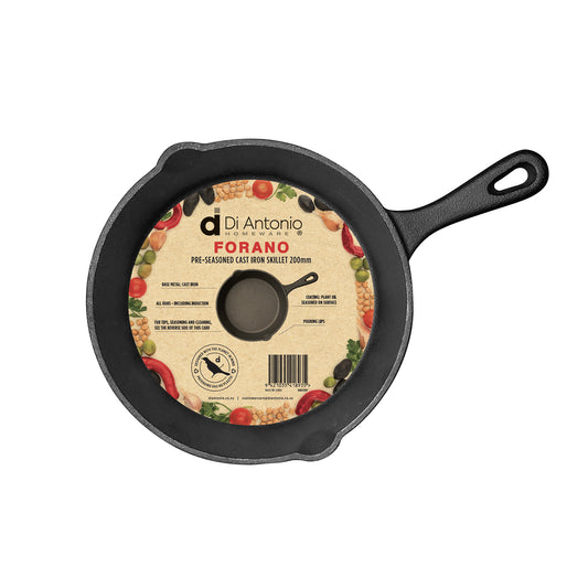 Frypan 200mm Cast Iron Black
