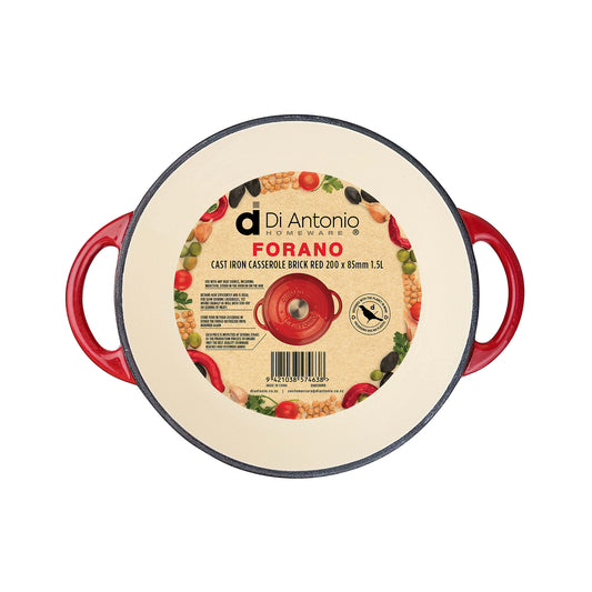 Casserole 200mm Cast Iron Enamel Red 2.7L