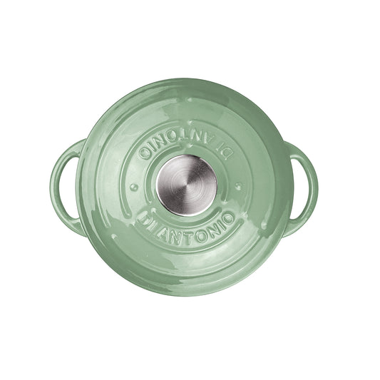 Casserole 200mm Cast Iron Enamel Sage Green 2.7L