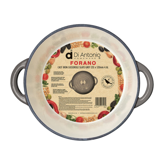 Casserole 260mm Cast Iron Enamel Slate Grey
