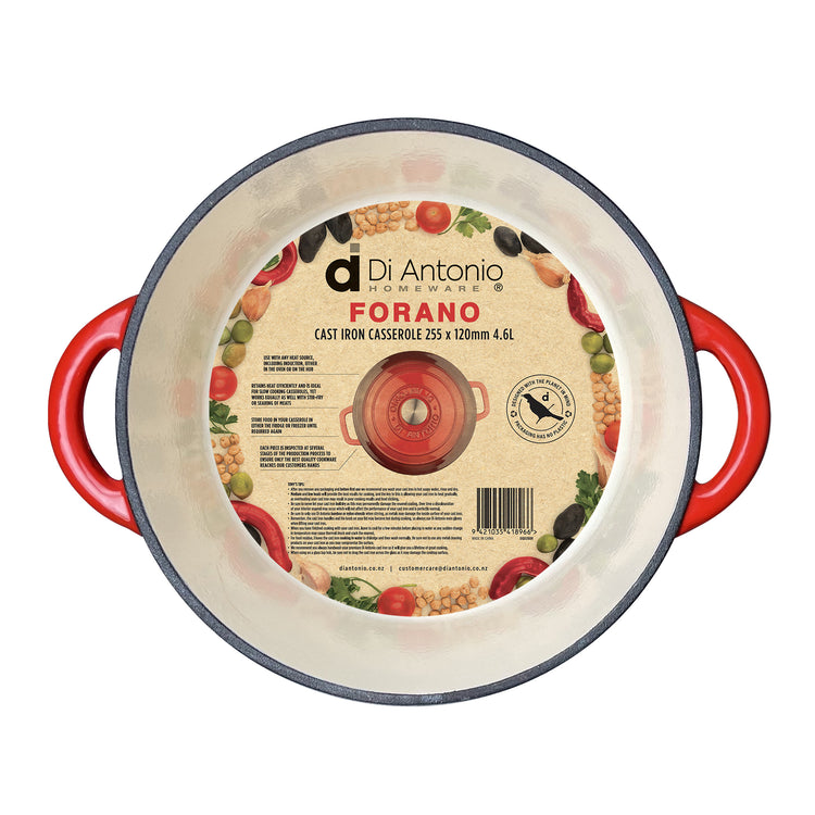 Casserole 260mm Cast Iron Enamel Red
