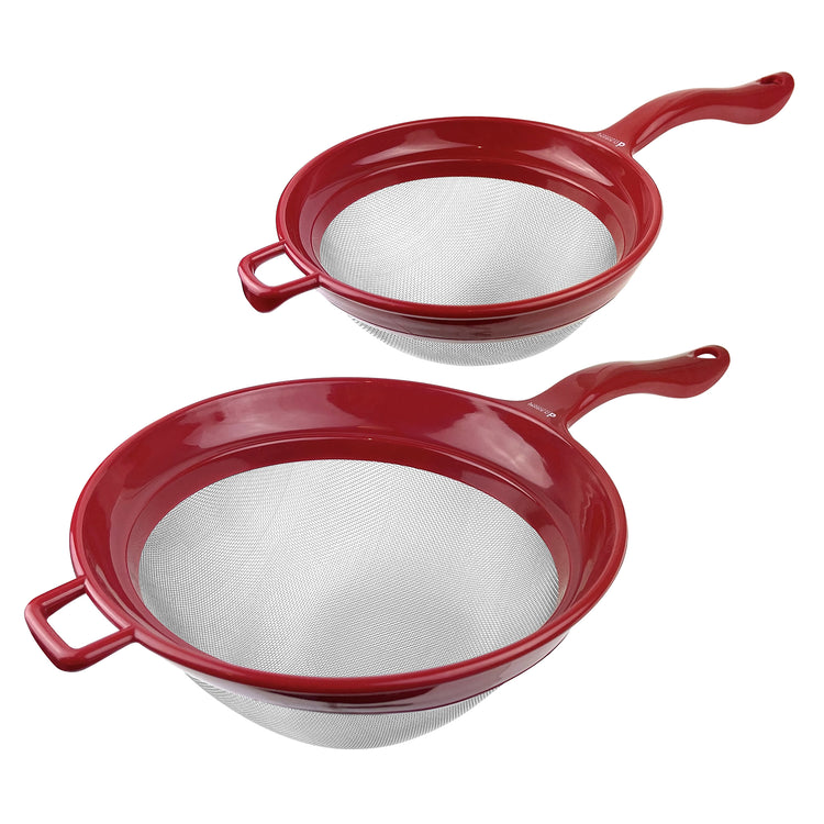 Sieve Set 2 Pce 220mm & 155mm Red