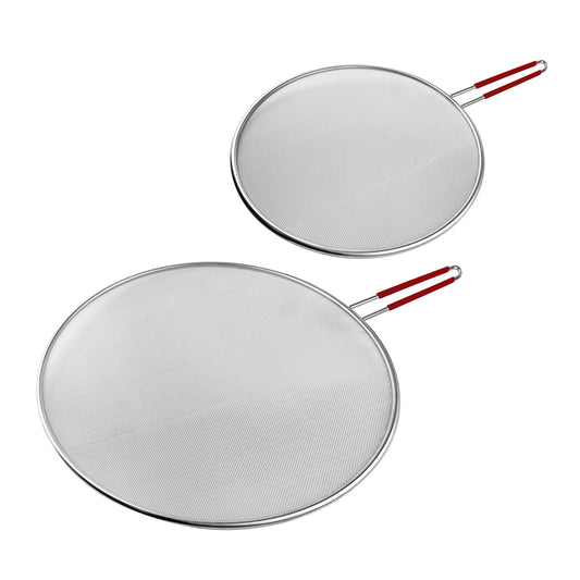 Splatter Guard Set 2 Pce 330mm & 250mm Red