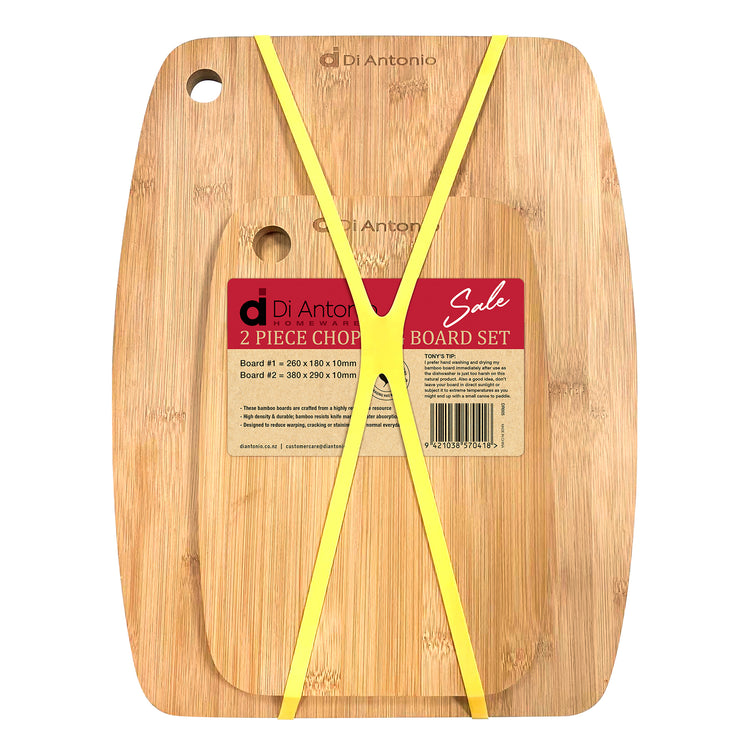 Chopping Board Set 2 Pce Bamboo