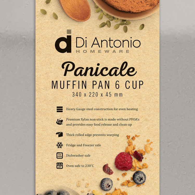 Muffin Pan 6 Cup Texas 340mm Panicale