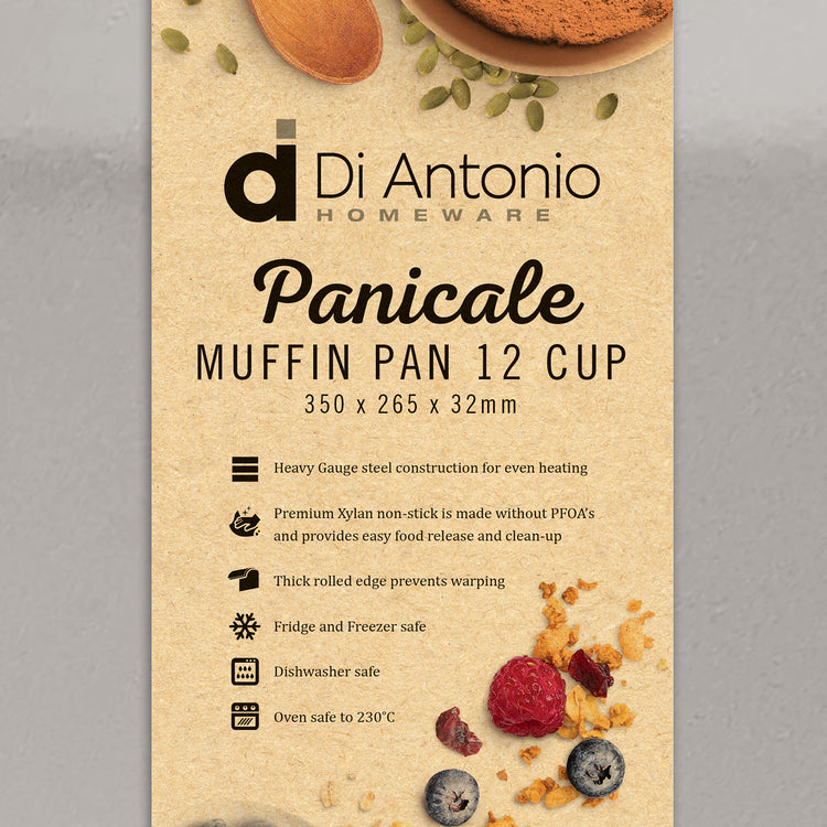 Muffin Pan 12 Cup 350x265mm Panicale