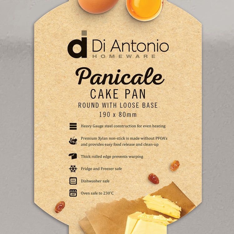 Cake Pan Round Loose Base 190x80mm Panicale