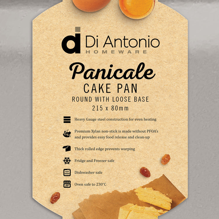 Cake Pan Round Loose Base 215x80mm Panicale