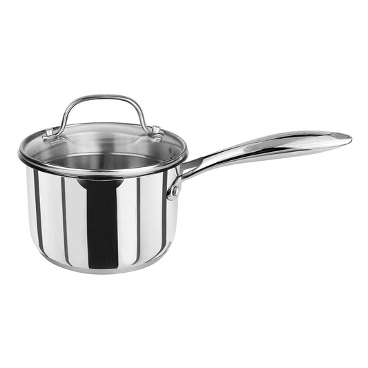 Saucepan 140mm with Draining Lid Stainless Steel Cucinare