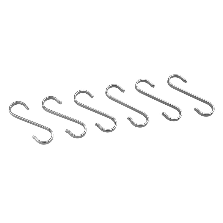 Hanging Hooks 80x20mm Set of 6 Stainless Steel