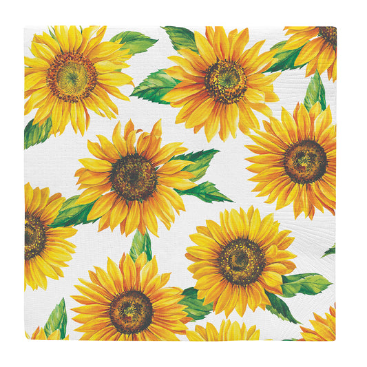 Paper Napkins / Serviettes 330x330mm Pack of 20 Sunflowers