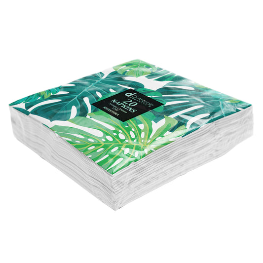 Paper Napkins / Serviettes 330x330mm Pack of 20 Monstera