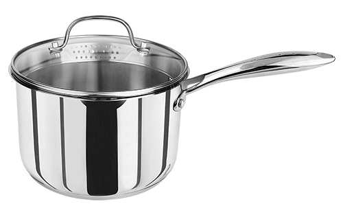 Saucepan 180mm with Draining Lid Stainless Steel Cucinare