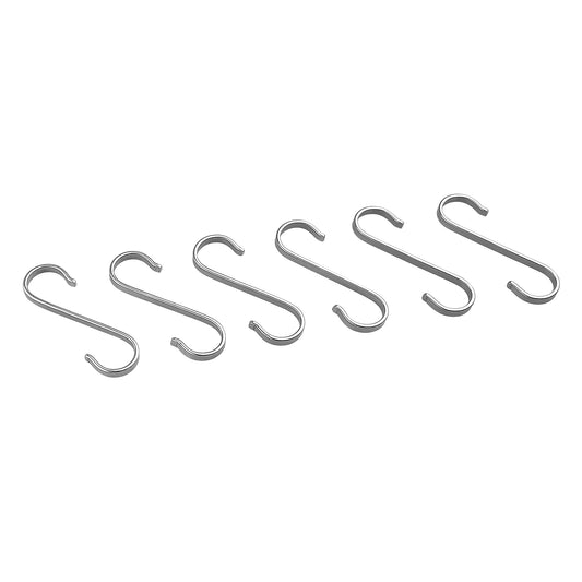 Hanging "S" Hooks 80x20mm Set of 6 Stainless Steel