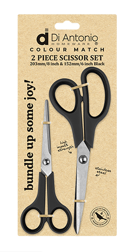 Scissor Set 2pc 203mm (8") & 152mm (6") S/S Black