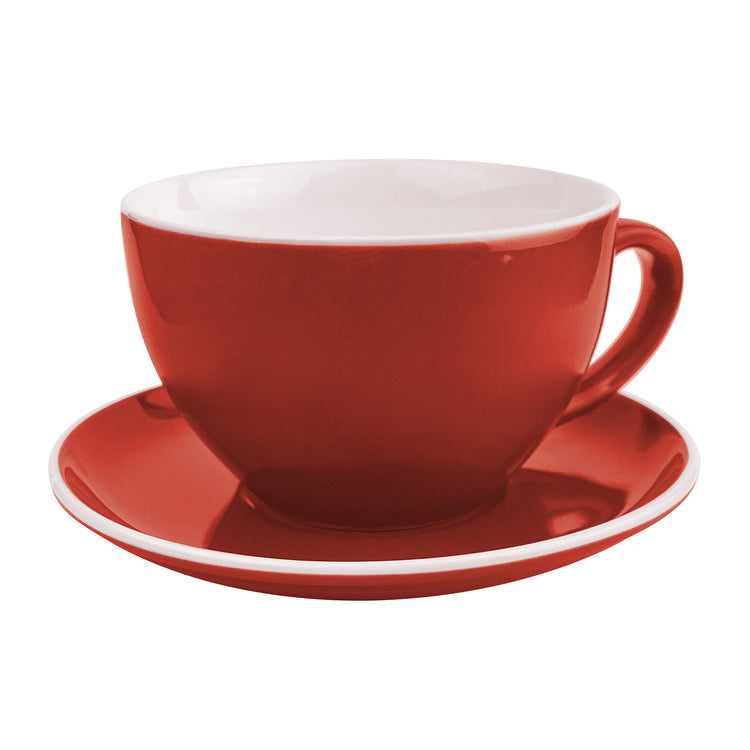 Cup & Saucer 280ml Red Porcelain Trudeau
