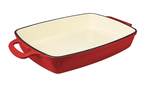 Rectangle Roaster 390x235mm Enamel Cast Iron Red
