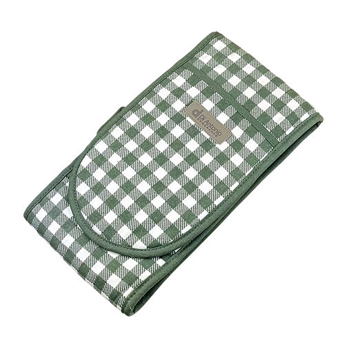 Double Oven Glove 880x180mm Green Check