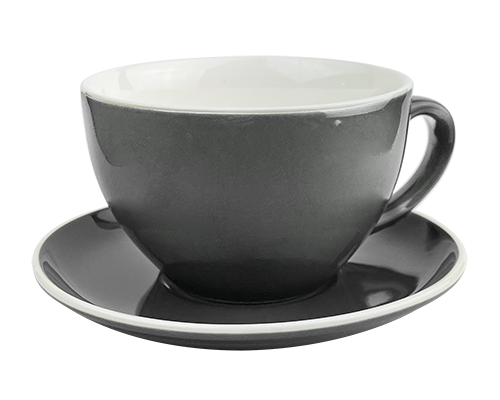 Cup & Saucer 280ml Grey Porcelain Trudeau