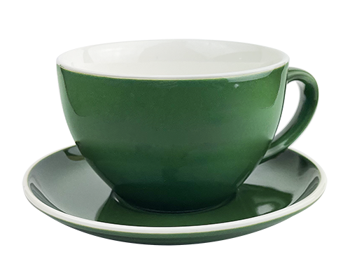 Cup & Saucer 280ml Green Porcelain Trudeau
