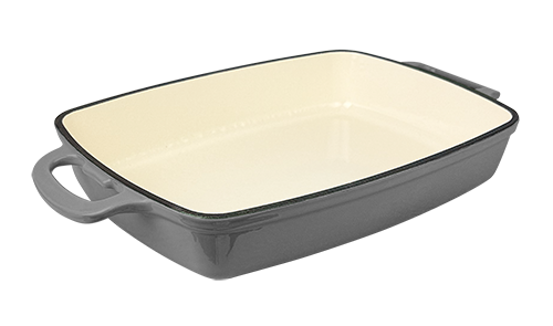 Rectangle Roaster 390x235mm Enamel Cast Iron Grey