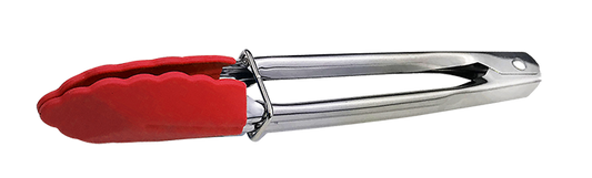 Tongs Mini 180mm Stainless Steel Red