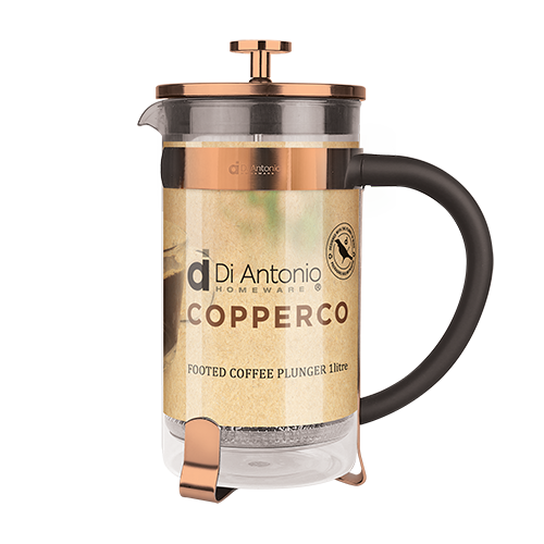 Coffee Plunger 8 Cup Footed Copperco