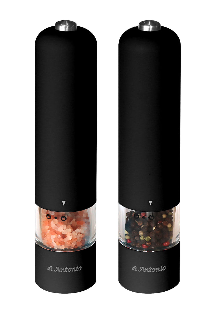 Salt & Pepper Mill Set 2 Pce (8 x AA Batteries Included)